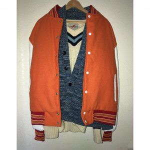 Vintage Marled Shawl Cardigan (Blue)